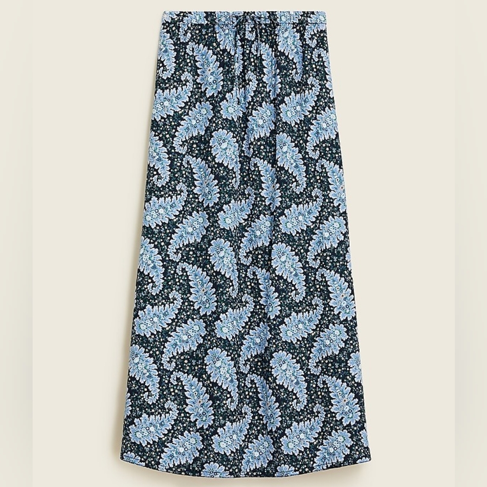 J. Crew - Floral Paisley A-Line Cotton Midi Skirt - XS